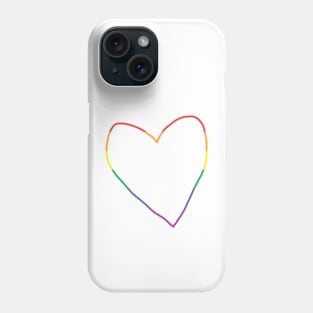 Pride Stripes Heart Line Valentines Day Phone Case