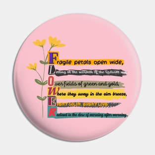 Power flower Pin