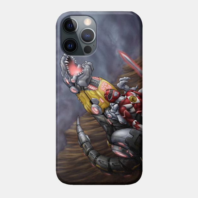 Red Ranger & Grimlock - Red Ranger - Phone Case