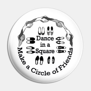 Dance Circle BLK Pin