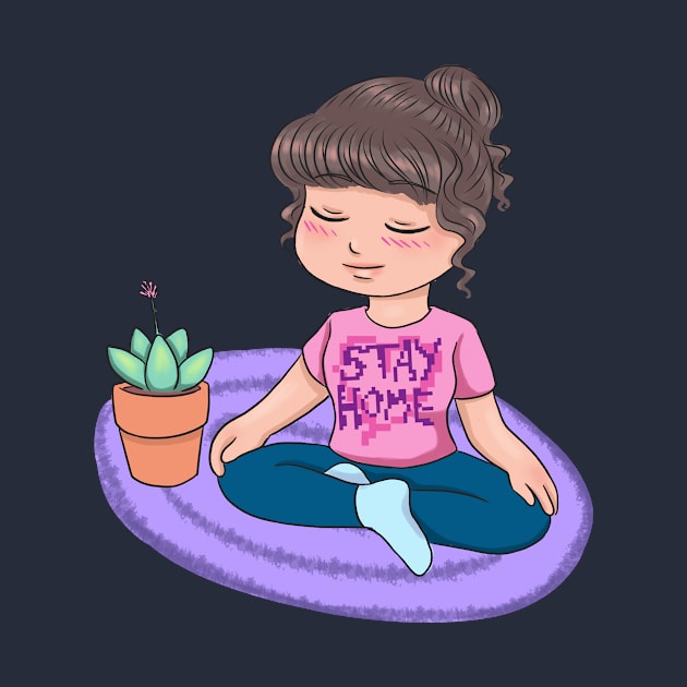 Stay home and meditate by CintiaSand