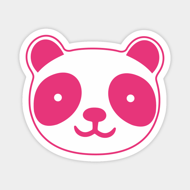 Cute Little Pink Panda Magnet by XOOXOO