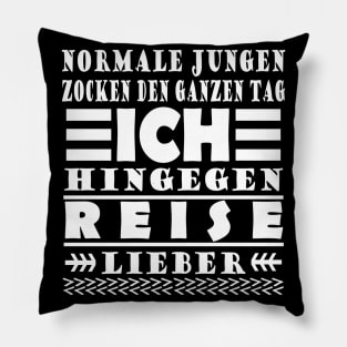 Reisen Abenteuer Männer Jungs Work and Travel Pillow