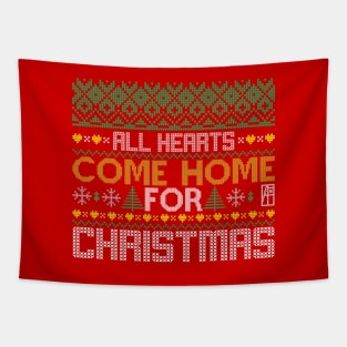 All Hearts COME HOME for Christmas - Family Christmas - Xmas Tapestry