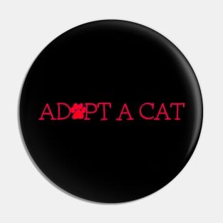 Adopt a cat red paw Pin