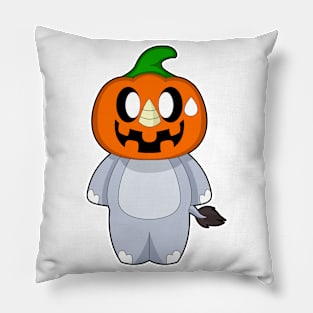 Hippo Halloween Pumpkin Pillow