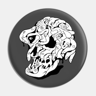 psychedelic skull Pin