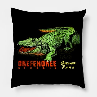 Okefenokee Georgia Vintage Pillow