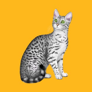 Egyptian Mau (Yellow Background) T-Shirt