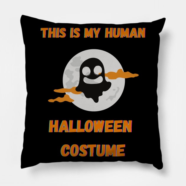 This Is My Human Halloween Costume Pillow by Giftadism