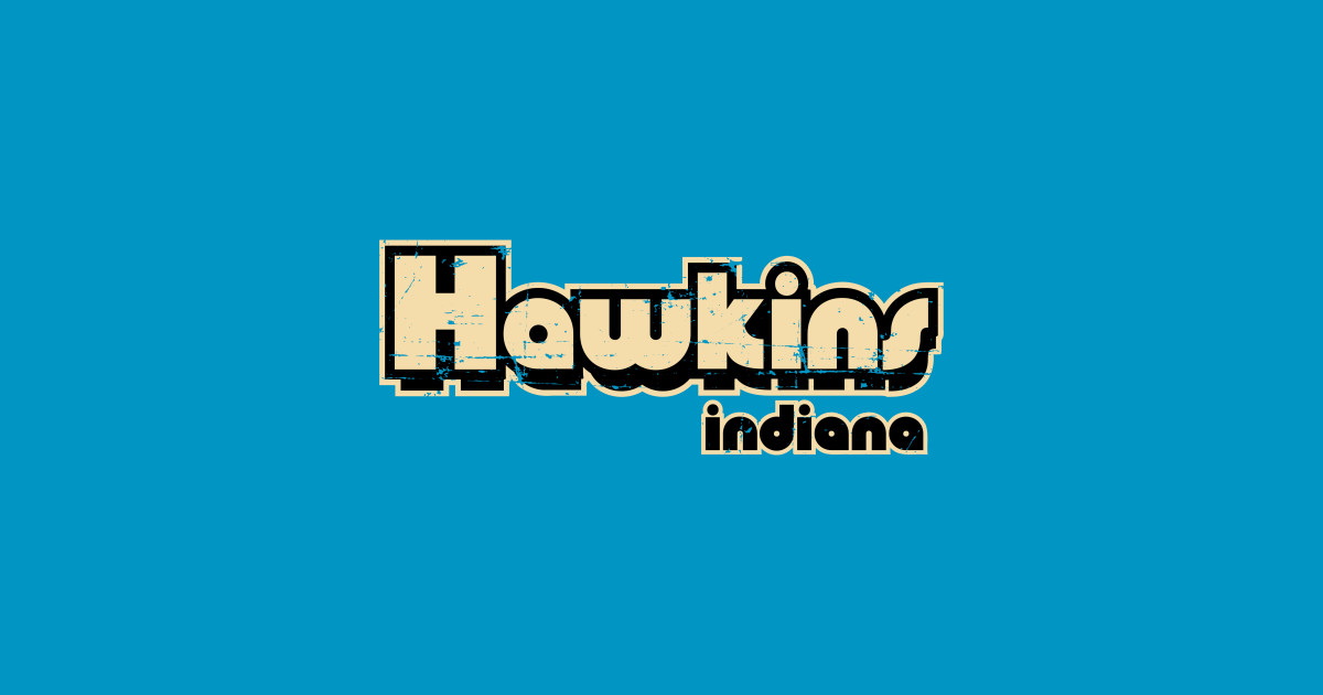 TV Font Hawkins Indiana - Stranger Things - Sticker ...