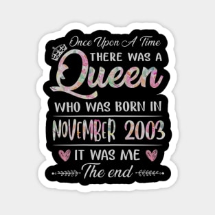 Girls 17th Birthday Queen November 2003 17 Years Old Magnet