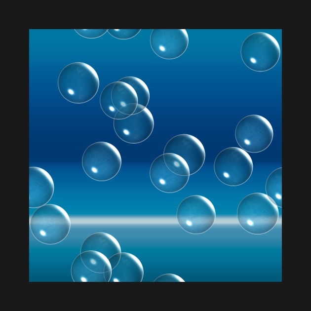 Blue bubbles on ocean horizon by WesternExposure