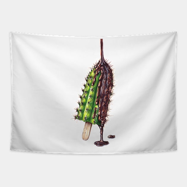 Cactus in chocolate Tapestry by artisjourney