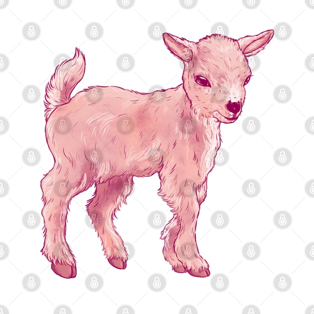 Pink Goat Kid by Jewelia