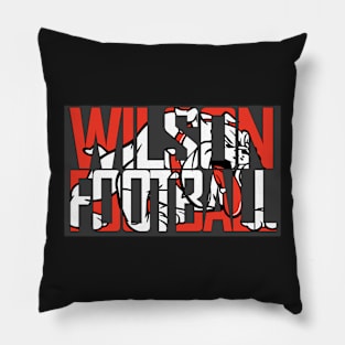 Wilson Football over Bulldog Logo Pillow