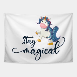 Christmas Unicorn: Stay Magical Tapestry