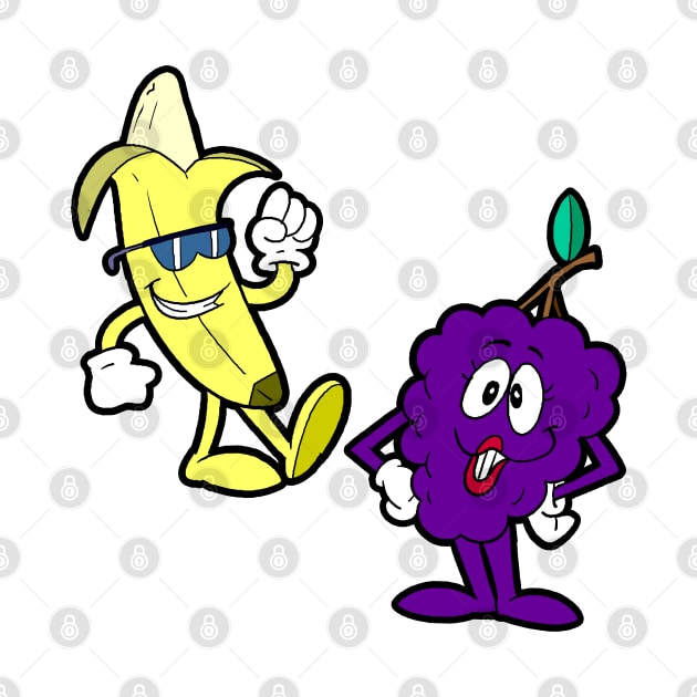 Bananas & Grapes by DugglDesigns