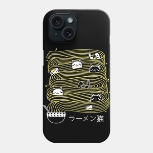 Ramen Lines Minimalist Cat Square by Tobe Fonseca Phone Case