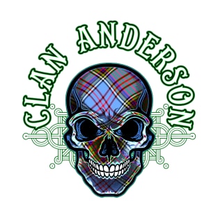 Scottish Clan Anderson Tartan Celtic Skull T-Shirt