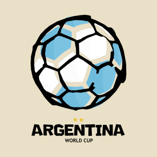 Argentina Football Country Flag T-Shirt