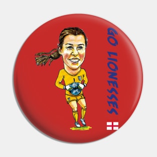 Mary Earps - England goalkeeper caricature Pin