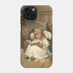 Girl with Kittens Phone Case