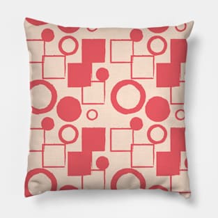 Squares and Circles Seamless Pattern 012#001 Pillow