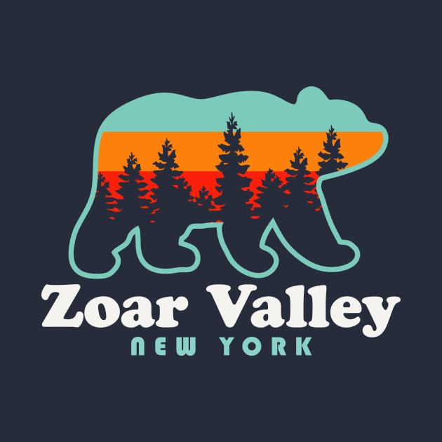 Zoar Valley New York Bear Souvenir Gift Sunrise by PodDesignShop