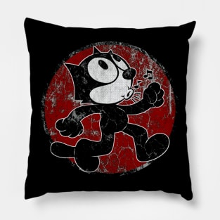 Felix The Cat Retro Halftones Vintage Pillow