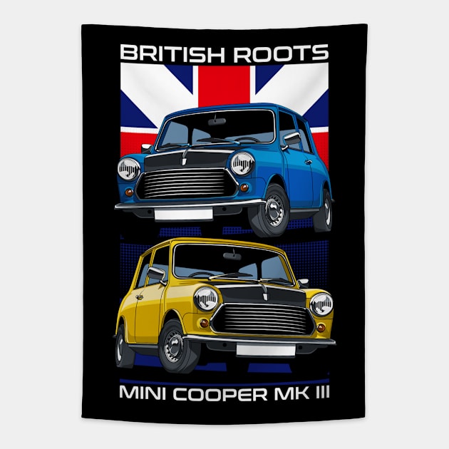 Classic Cooper British Car Tapestry by milatees