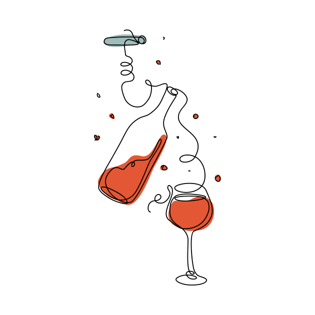 Line art style illustration of alcohol drink by DanielK