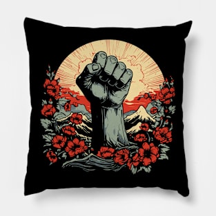 Black Power Fist Black History Pride Month Pillow