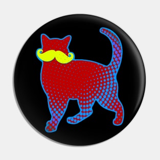 Trendy Mustache Cat Pin