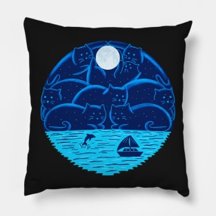 Cats Landscape Pillow