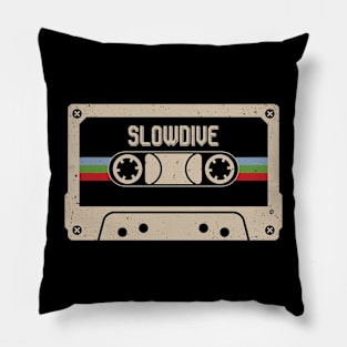 Personalized Slowdive Name Birthday Vintage Cassette Tape Pillow