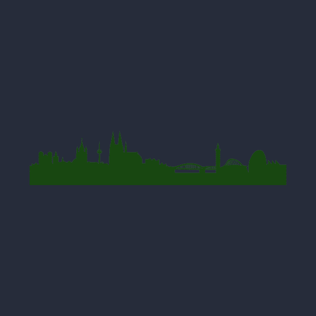 COLOGNE Skyline in forest green by 44spaces