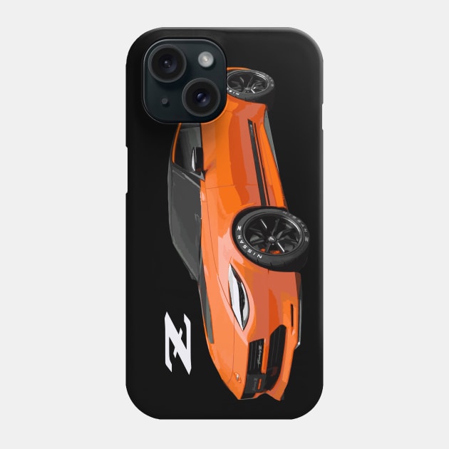 nissan Z Car z35 Fairlady proto 400 z orange Phone Case by cowtown_cowboy