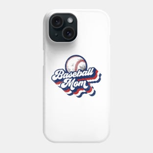 Retro Baseball Mom Red White Blue Phone Case