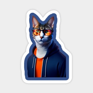 "Hoodie Cat" Magnet