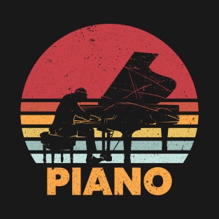 Retro Vintage Piano music instrument gift pianist keyboard T-Shirt