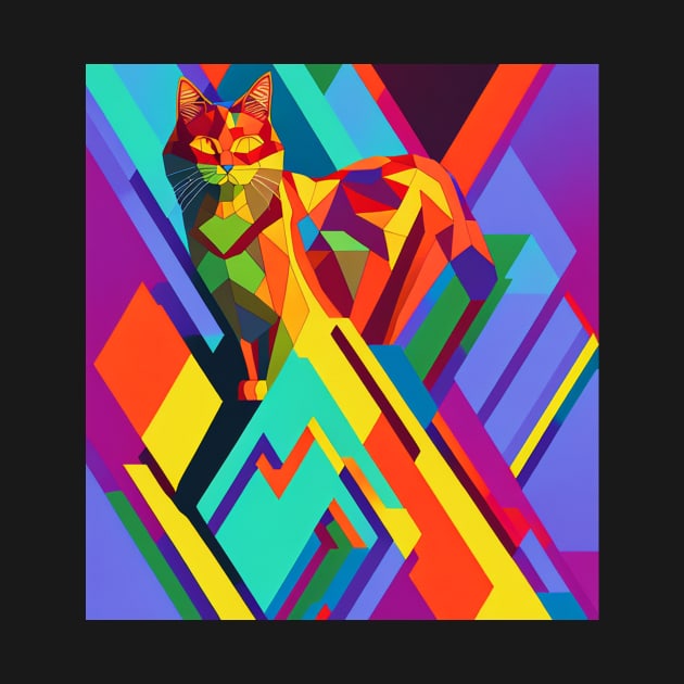 Trippy Abstract Cat by Trip Tank