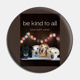 Be Kind Don't Judge Pin