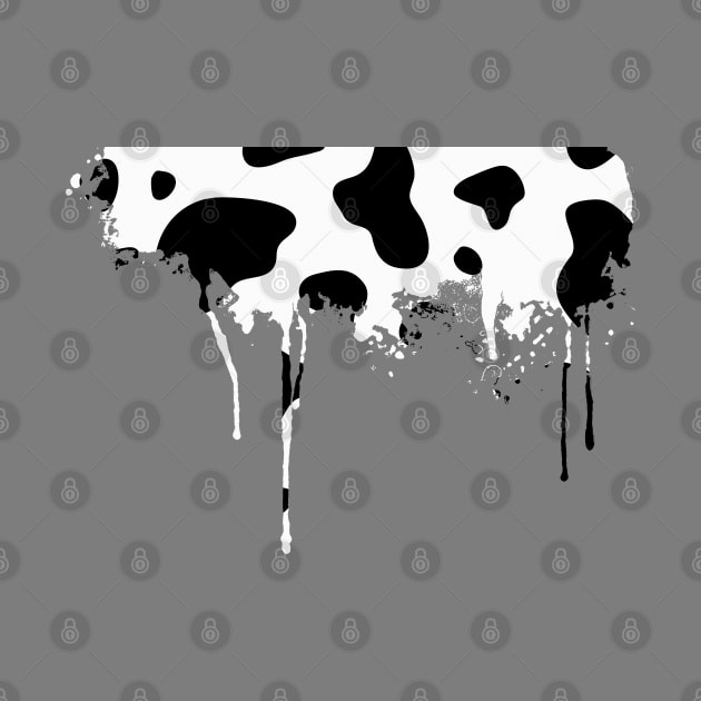 Cow, Ink Blot, Cow Spots, Splash, Splatter, Abstract by Decamega