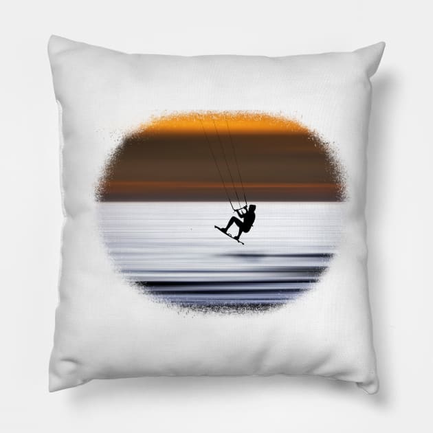 Kiteboarder Pillow by lordveritas