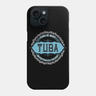 Tuba Is Best White Music Notes Circle Phone Case