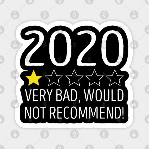 2020 Very Bad Would Not Recommend Magnet by DragonTees