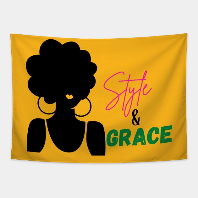 Style And Grace | Chic Girl Phrase Tapestry by Ms Ruth