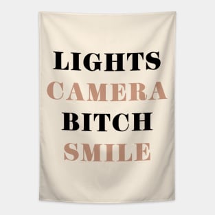 Lights Camera B Smile Tapestry