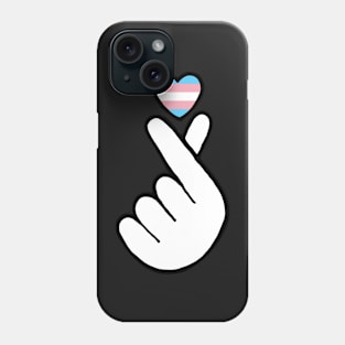 heart fingers - trans Phone Case